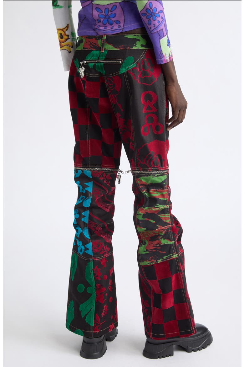 Bevo Patchwork Jeans, Alternate, color, BLACK MULTI