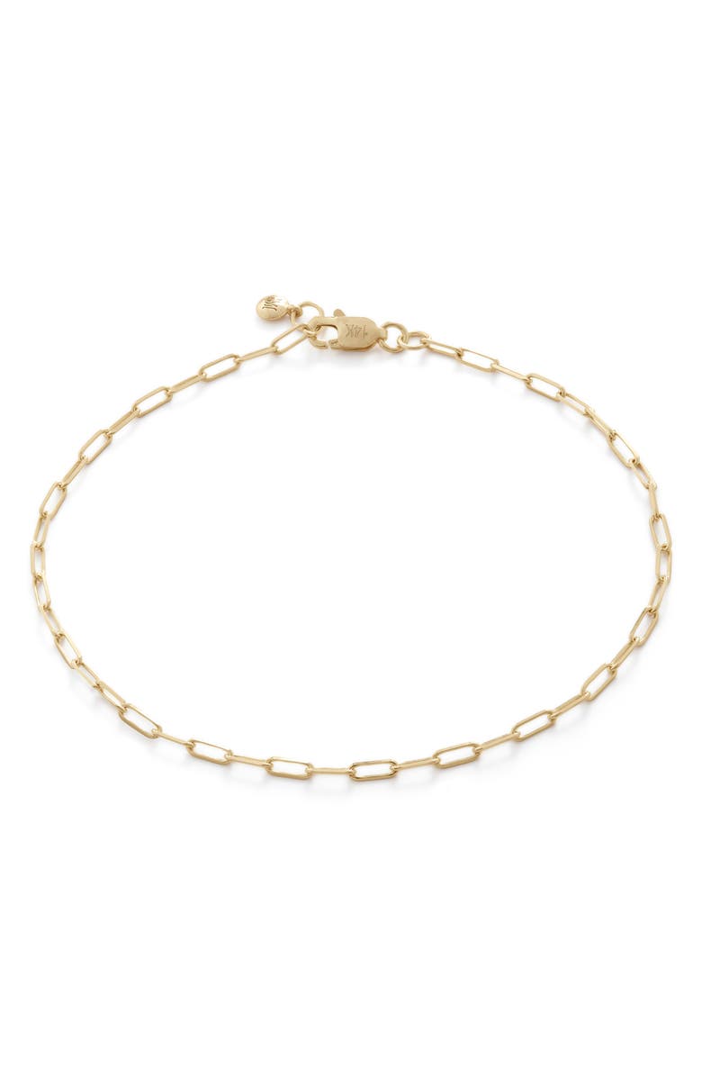 Monica Vinader 14K Gold Paper Clip Chain Bracelet, Main, color, 14Kt Solid Gold