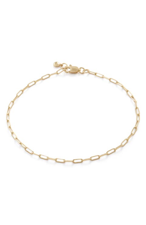 Monica Vinader ★ Corda ブレスレット Monica Vinader Corda Fine Chain Friendship Bracelet in 18k