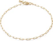 【MONICA VINADER】Mini Paperclip Chain Bracelet Mini Paperclip Chain Bracelet in 14k Solid White Gold