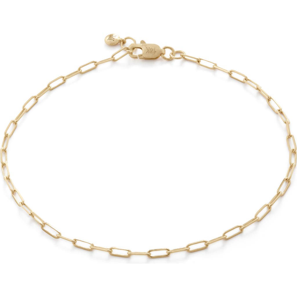 Monica Vinader 14K Gold Paper Clip Chain Bracelet in 14Kt Solid Gold  product