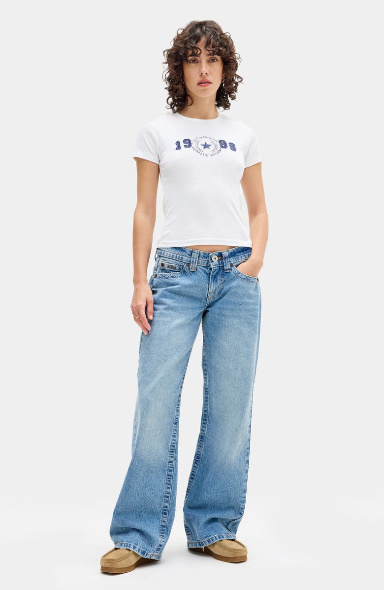 BDG Urban Outfitters 1998 Appliqué Cotton Graphic Baby Tee, Alternate, color, White