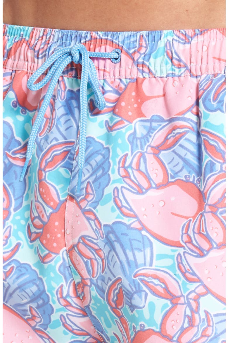 Crab Shell Chappy Swim Trunks, Alternate, color, BLUE FIN