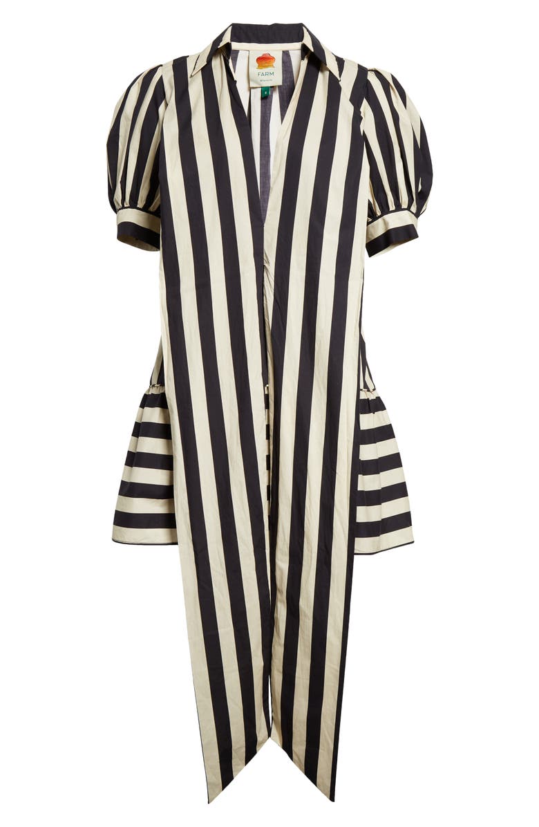 FARM Rio Mixed Stripe Tie Back Minidress, Alternate, color, 