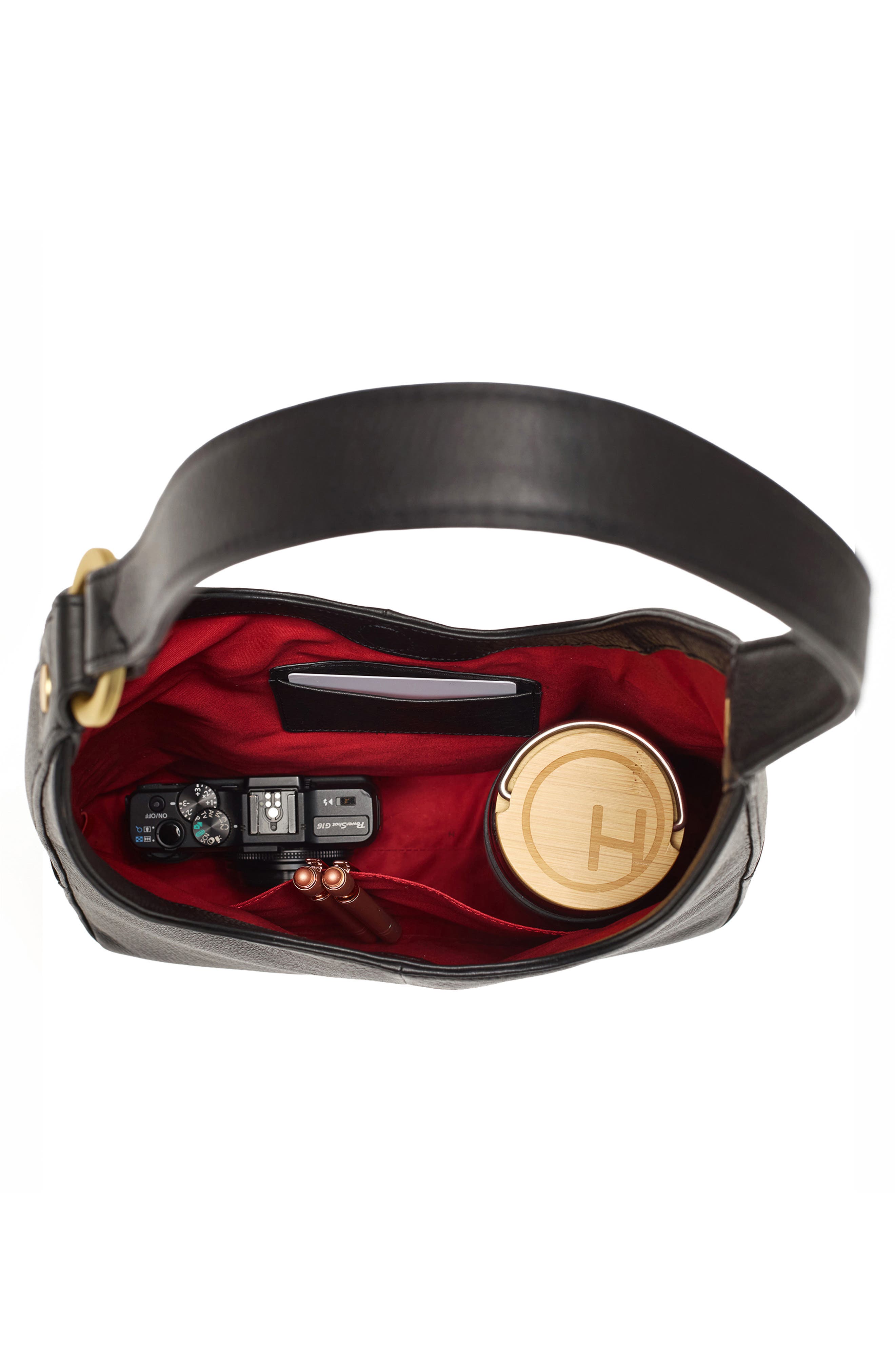 HAMMITT Tim Medium Hobo Bag, Alternate, color, Black/ Brushed Gold