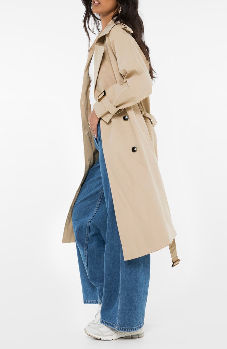 Princess Polly Westwind Trench Coat, Alternate, color, Beige
