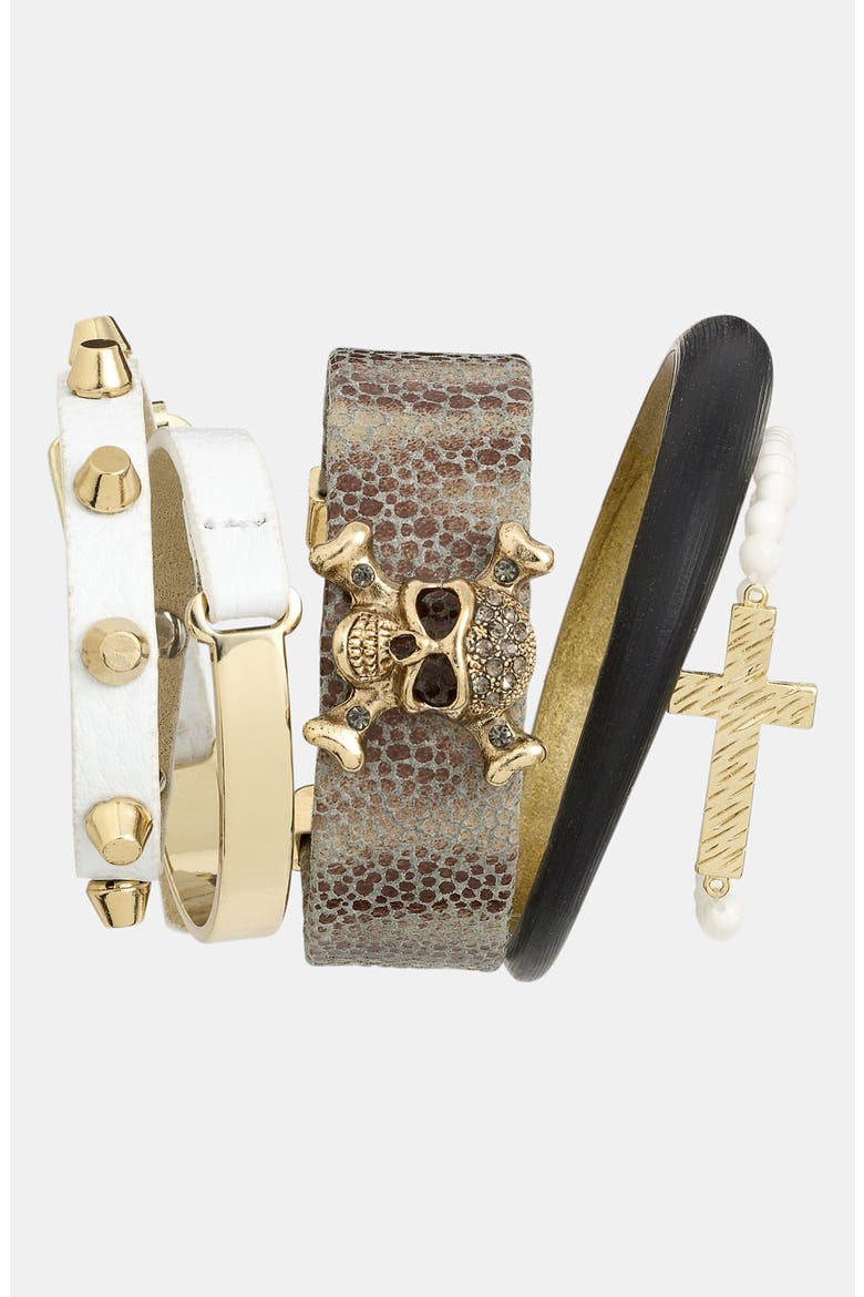 'Lucite®' Skinny Tapered Bangle, Alternate, color, BLACK