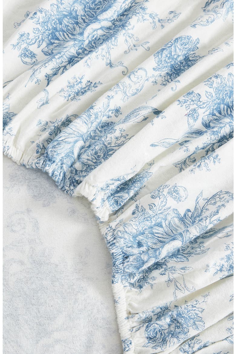 Petit Toile Flannel Sheet Set, Alternate, color, LIGHT BLUE