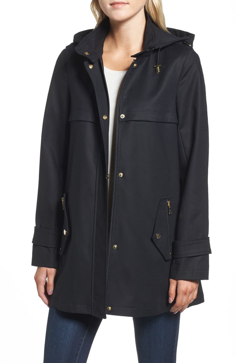 trina Trina Turk A-Line Rain Jacket, Main, color, 