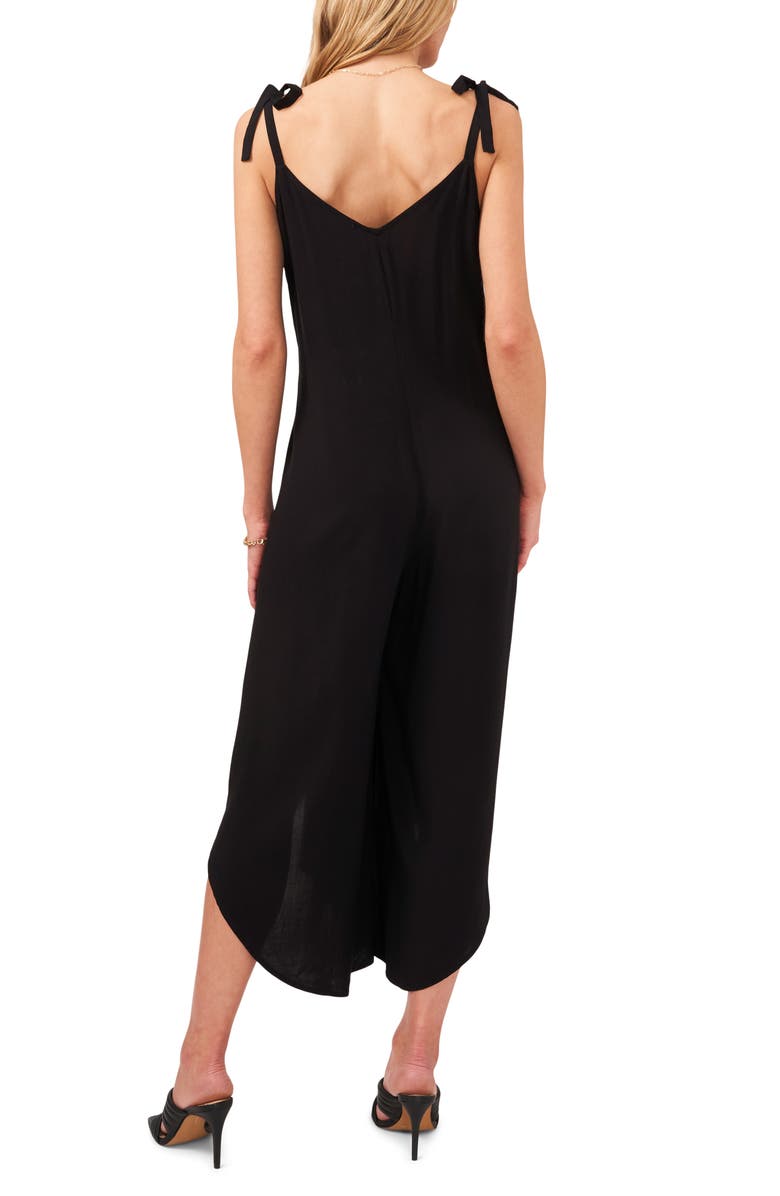Vince Camuto Tie Shoulder Asymmetric Crop Jumpsuit, Alternate, color, 