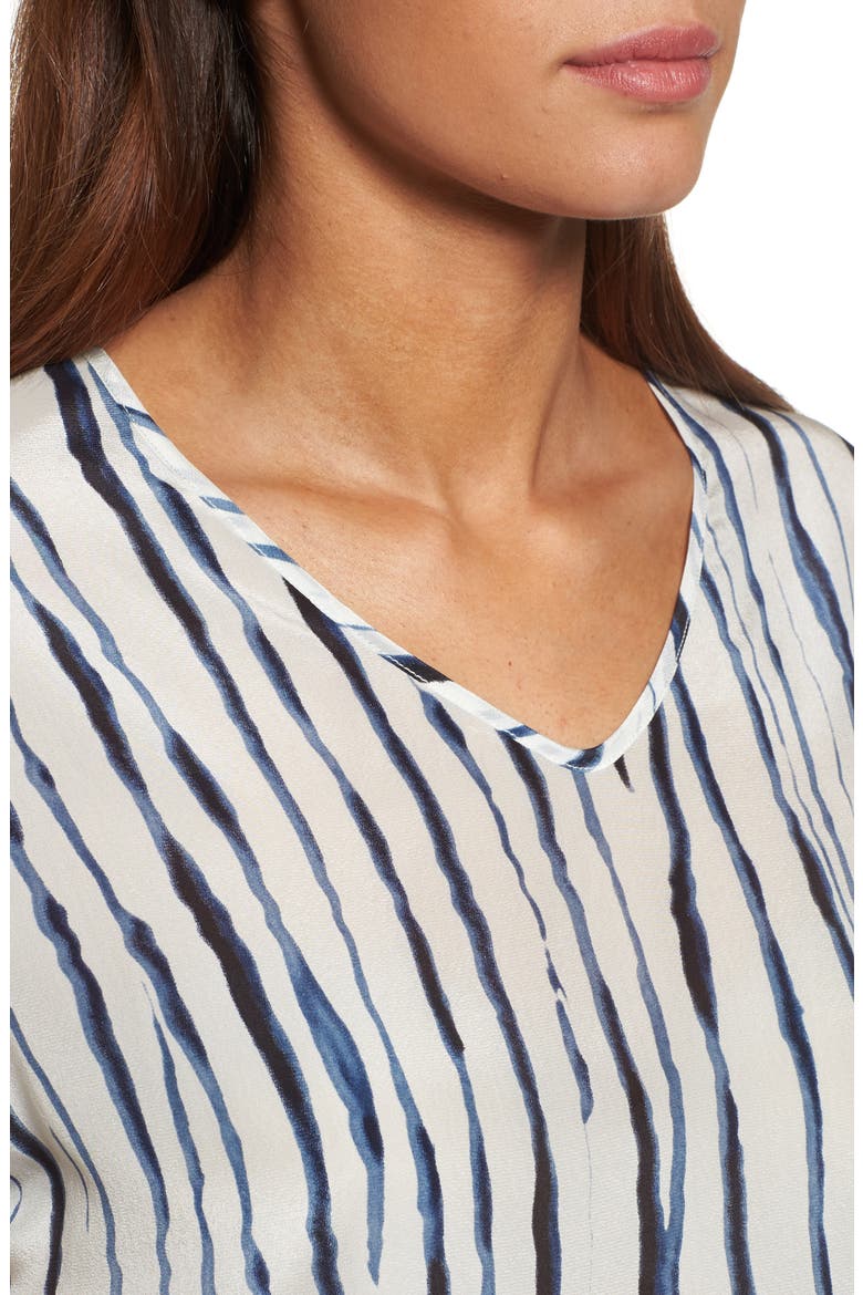 Fluid Ink Silk-Blend Tee, Alternate, color, MULTI