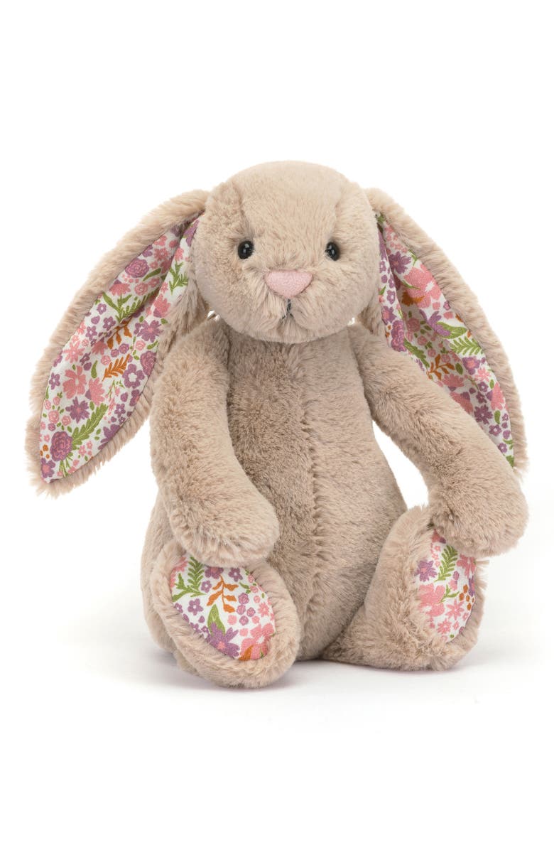 Jellycat Blossom Beige Bunny Petal Small Plushie, Main, color, Beige