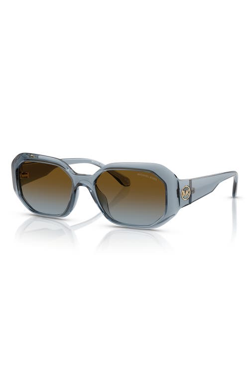 Michael Kors Womens Mk2240u Siesta Key Irregular-frame Acetate Sunglasses Blue In Blue