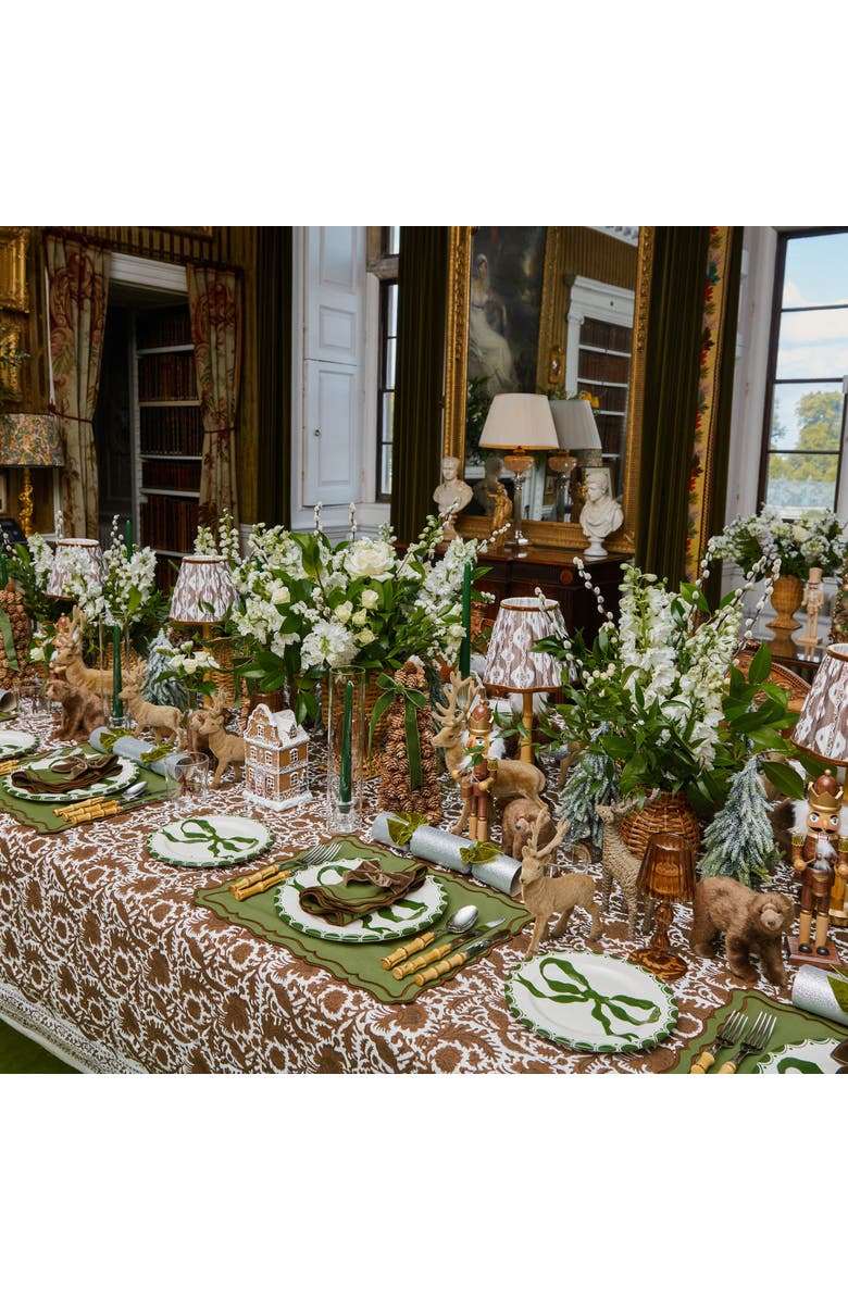 Mrs. Alice Velvet Bows (Set of 4) - 20cm, Alternate, color, Green