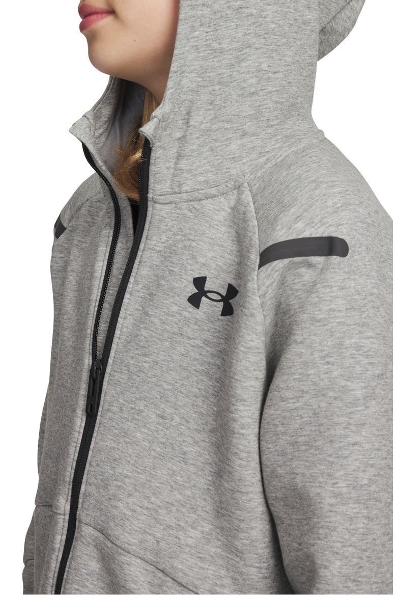 Kids' Unstoppable Fleece Hoodie, Alternate, color, MOD GRAY LIGHT HEATHER
