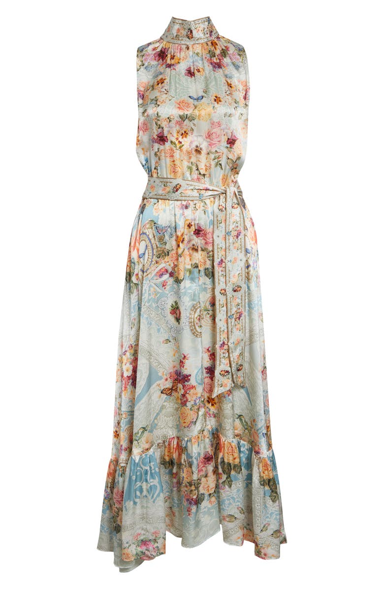 Camilla Floral Silk Maxi Dress, Main, color, A Taste For Lace