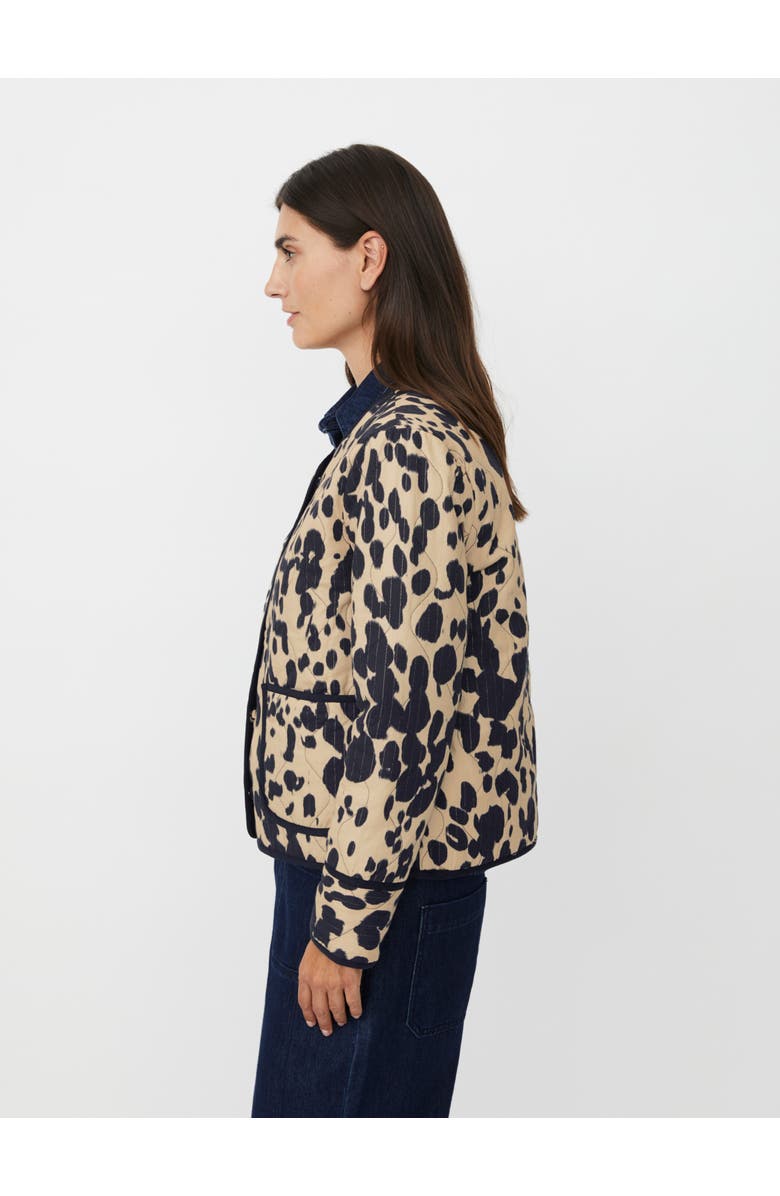 Masai Copenhagen Javira Long Sleeve Animal Print Jacket, Alternate, color, Oxford Tan