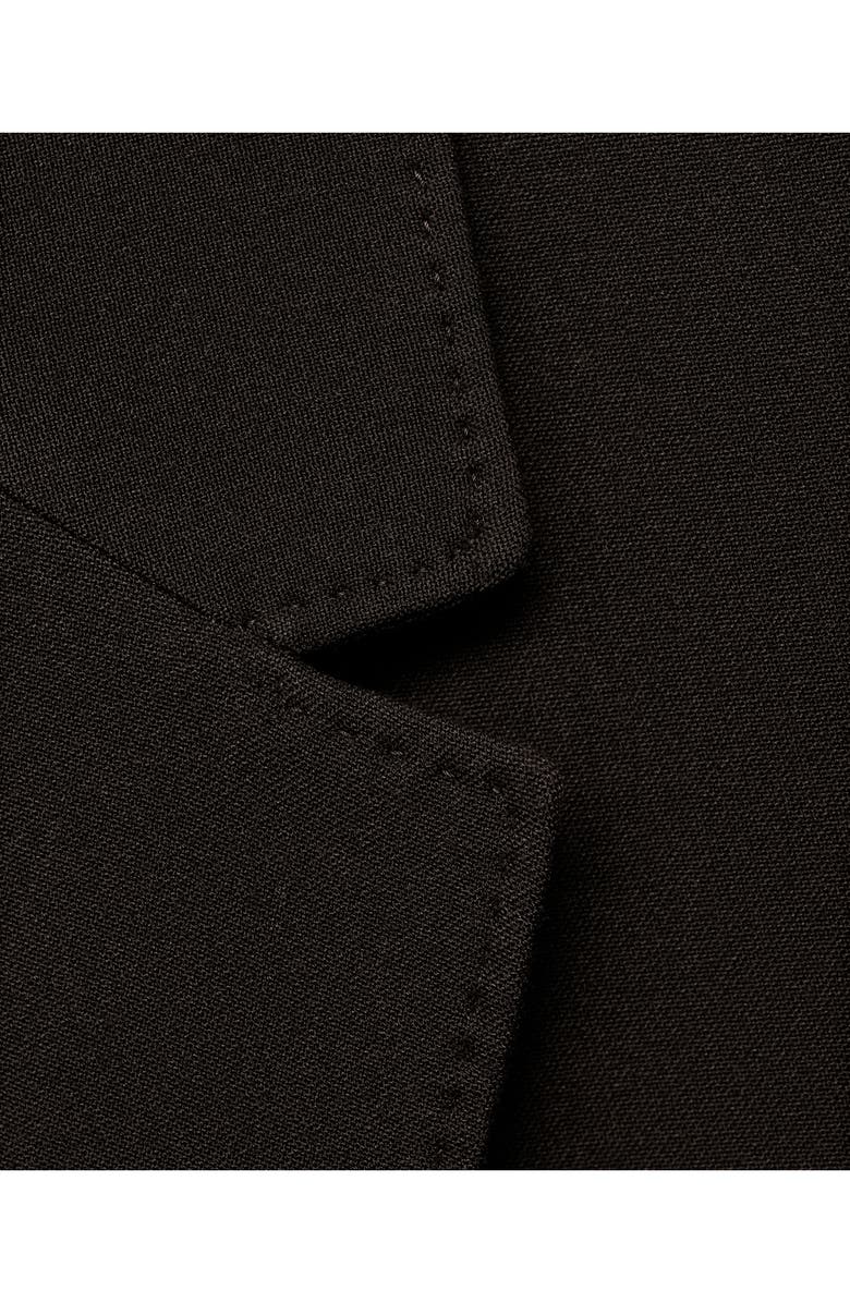 MANGO Straight Fit Blazer, Alternate, color, Chocolate