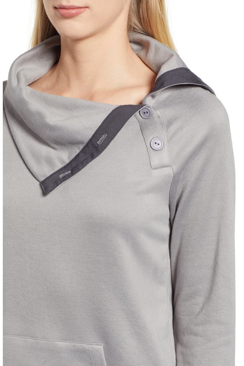 Gibson x Living in Yellow Judy Plush Fleece Pullover (Nordstrom Exclusive), Alternate, color, GREY