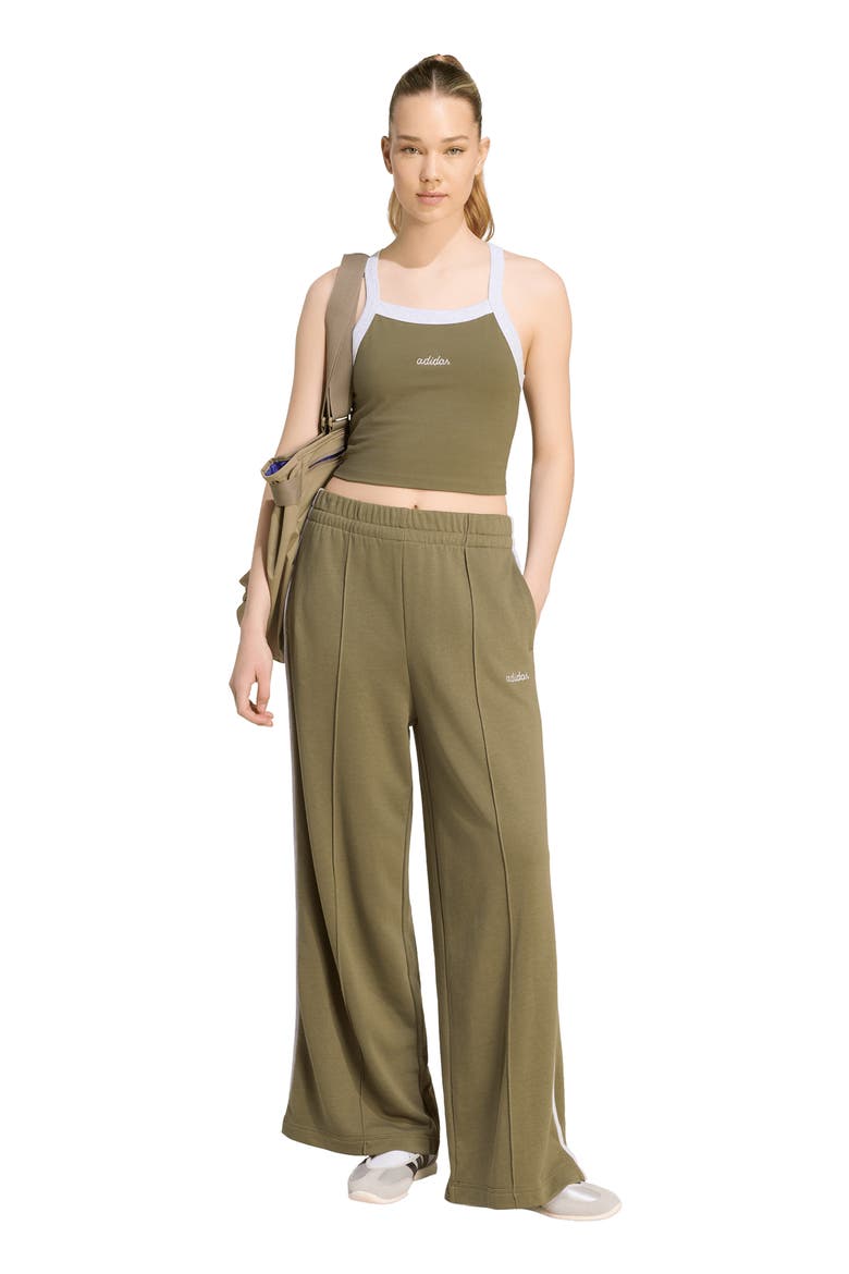 Wide Leg Pants, Alternate, color, OLIVE STRATA/ SOLID GREY