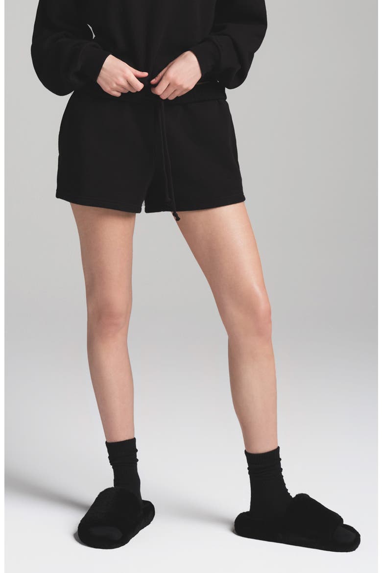 Classic Cotton Fleece Blend Shorts, Main, color, ONYX