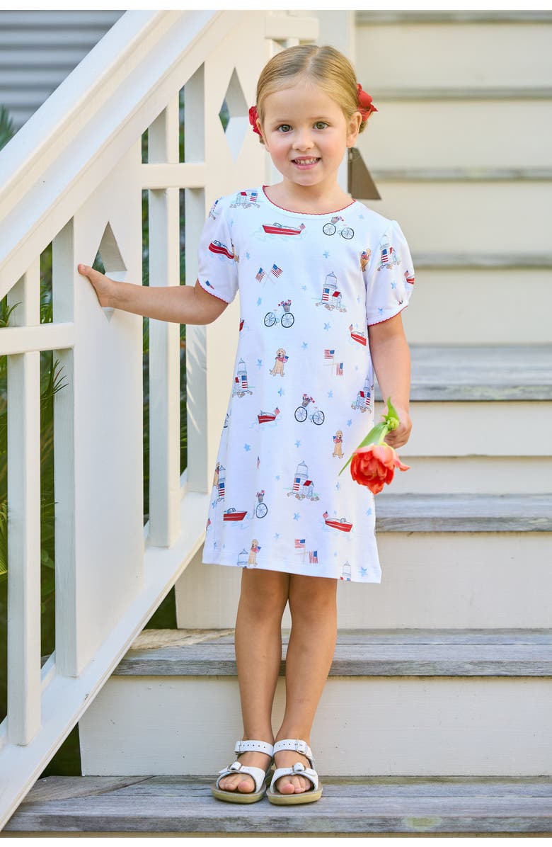 Little English Kids' Printed T-Shirt Dress, Alternate, color, Coastal Summer