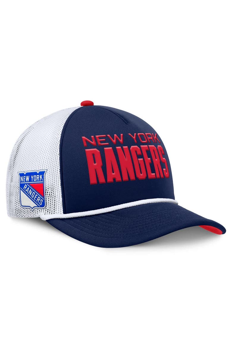 FANATICS Men's Fanatics Navy/White New York Rangers Authentic Pro Rink A-Frame Adjustable Hat, Main, color, Navy
