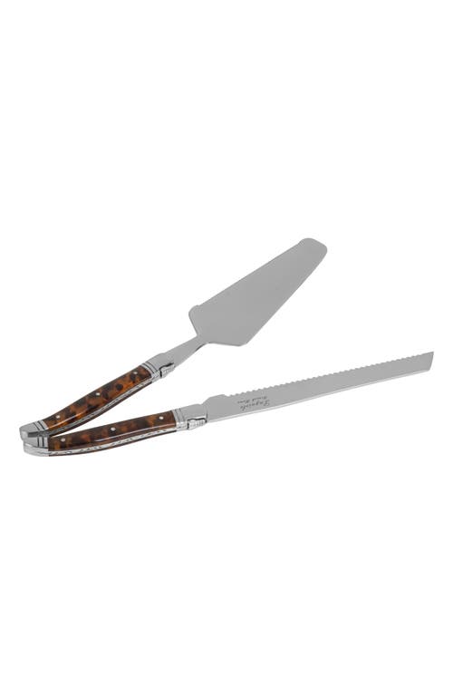 French Home Connoisseur Laguiole 2-pc. Cake And Pie Server Set In Brown