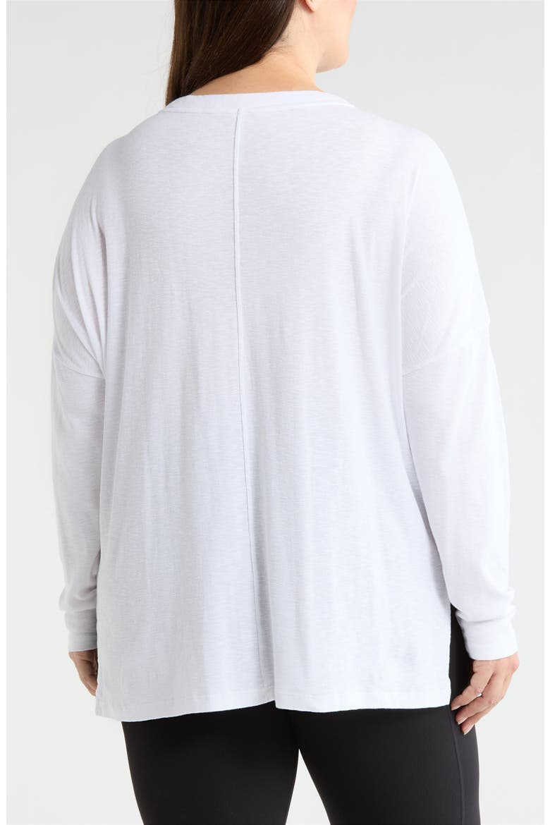 Ease Up Rib Oversize T-Shirt, Alternate, color, WHITE