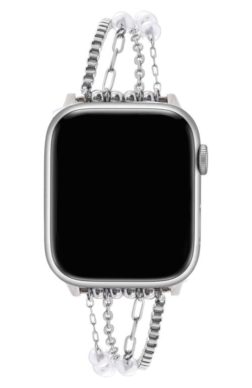 The Posh Tech Cape Stainless Steel Apple Watch® Watchband In Silver