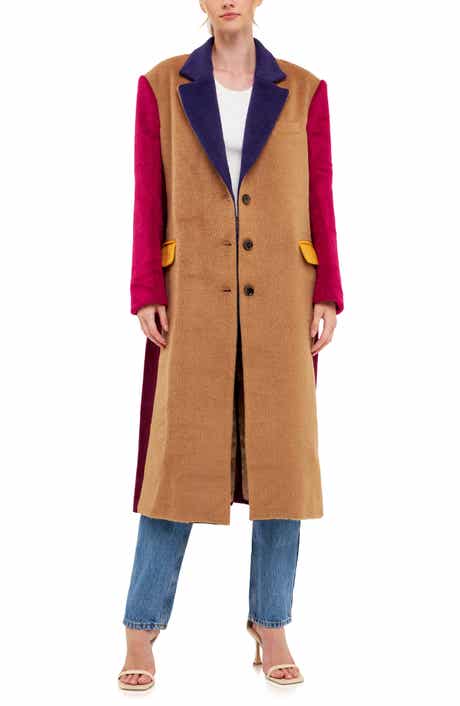 Fringe Premium Colorblock Oversized Coat