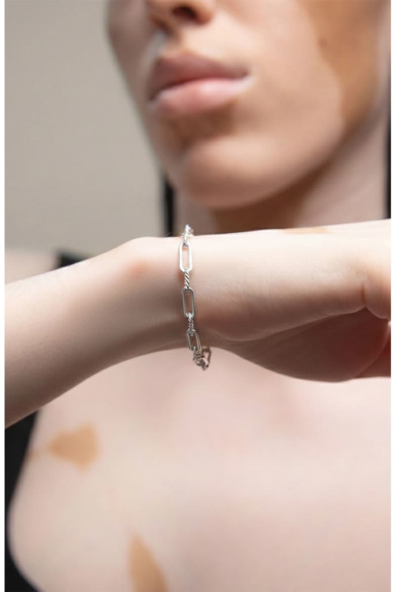 Oto Rope Slim Chain Bracelet in Silver, Alternate, color, Silver