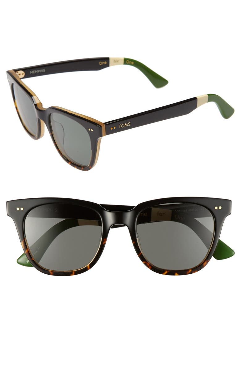 TOMS 'Memphis' 49mm Sunglasses, Main, color,