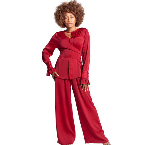 Long Sleeve Wrap Top