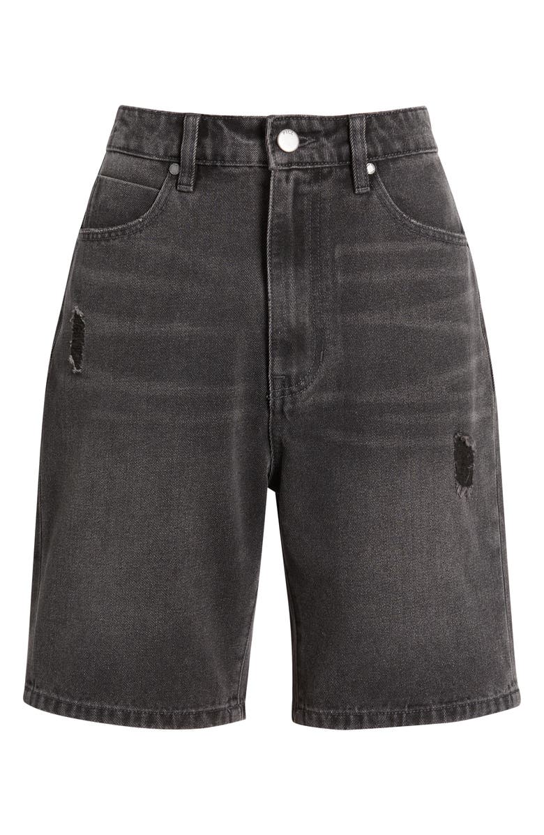 PTCL Leia High Waist Denim Bermuda Shorts, Alternate, color, Grey Wash