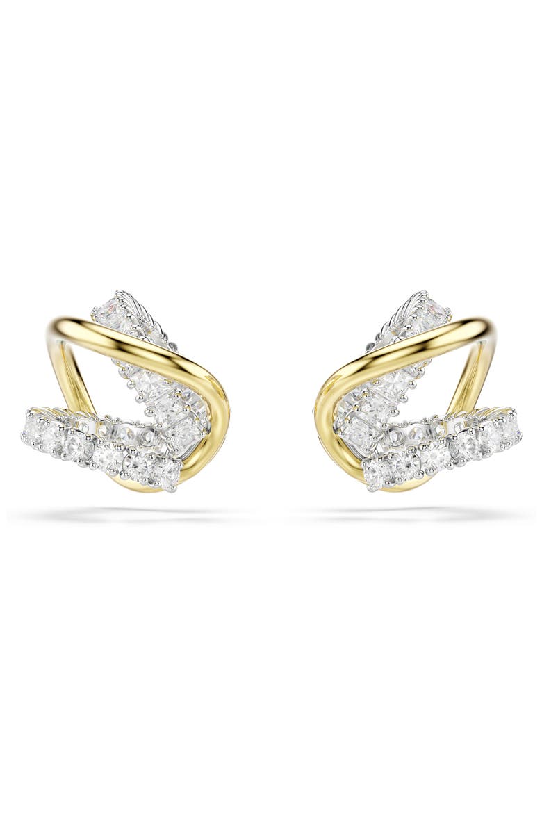 Hyperbola Ear Cuffs, Alternate, color, GOLD/ WHITE