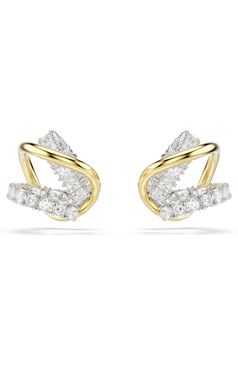Swarovski Hyperbola Ear Cuffs, Alternate, color, Gold/ White
