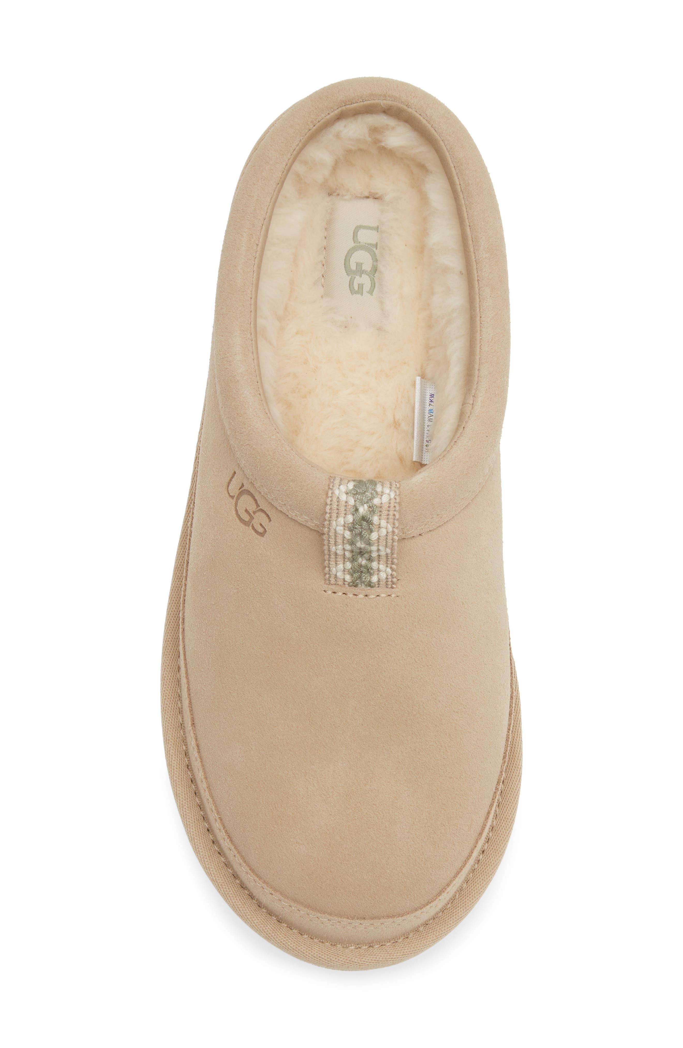 Rozman Leather Genuine Shearling Slipper, Alternate, color, SAND