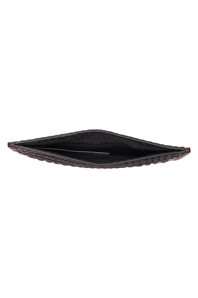 Leather Card Case, Alternate, color, DARK PLUM