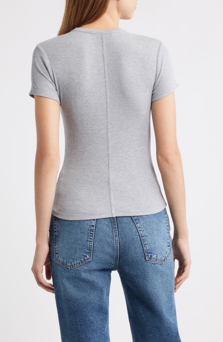 FRAME The Rib Baby T-Shirt, Alternate, color, Heather Grey