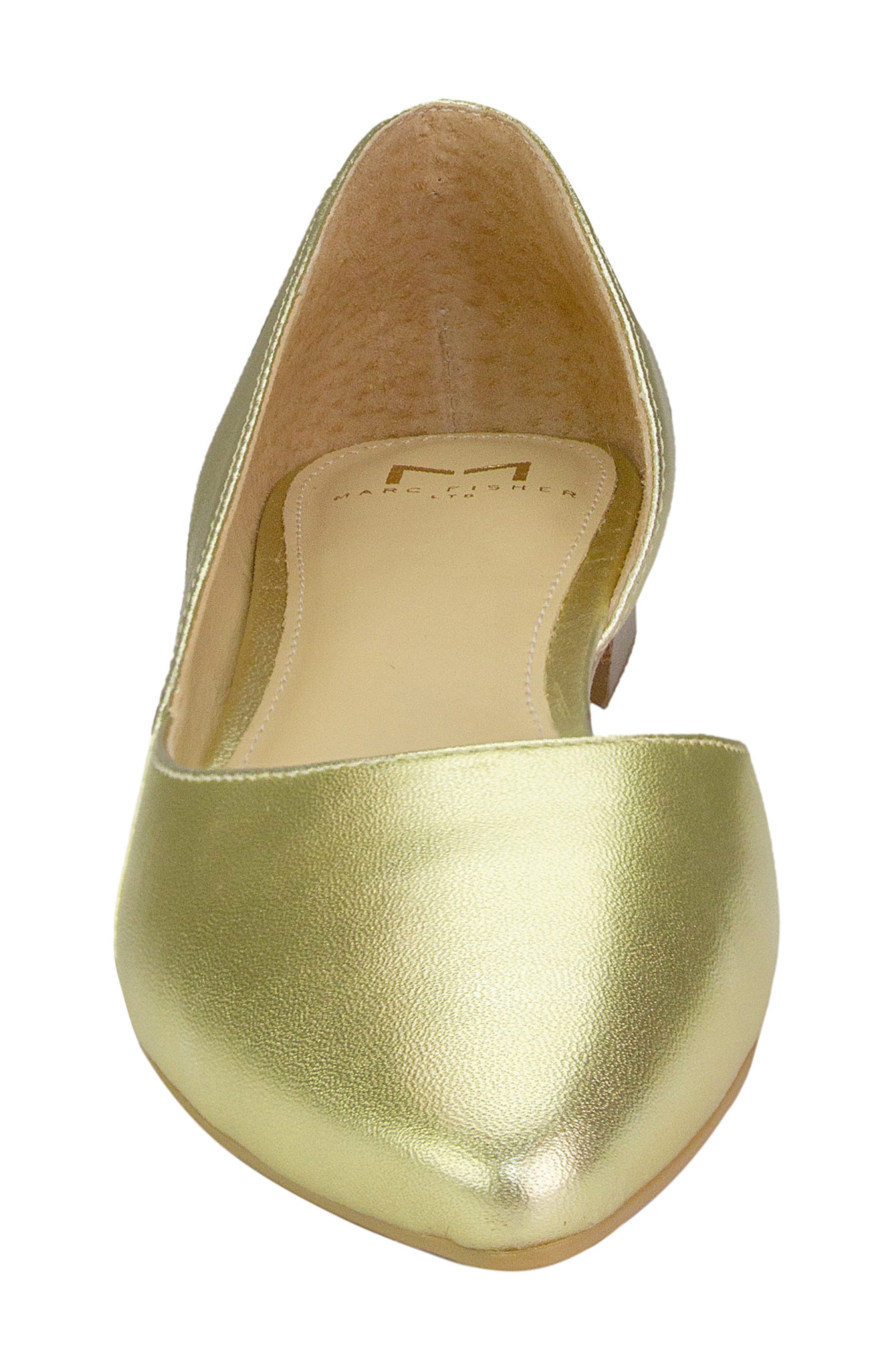 'Sunny' Half d'Orsay Flat, Alternate, color, GOLD 788