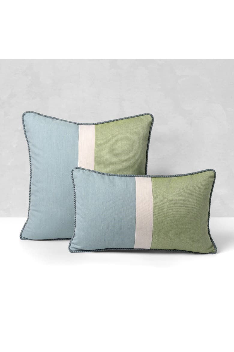 Composition Indoor & Outdoor Woven Accent Pillow & Insert, Alternate, color, Seaglass