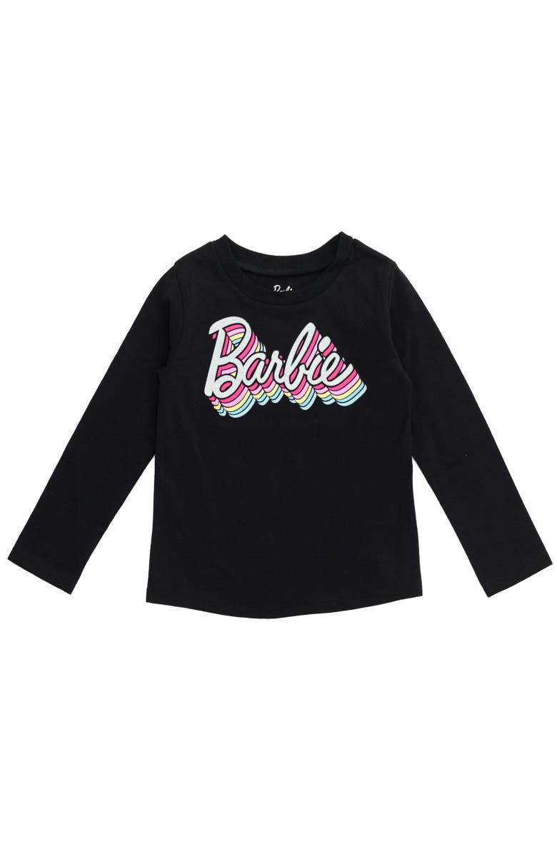 Barbie 2-Pack Long Sleeve T-Shirts, Alternate, color, Pink / Black
