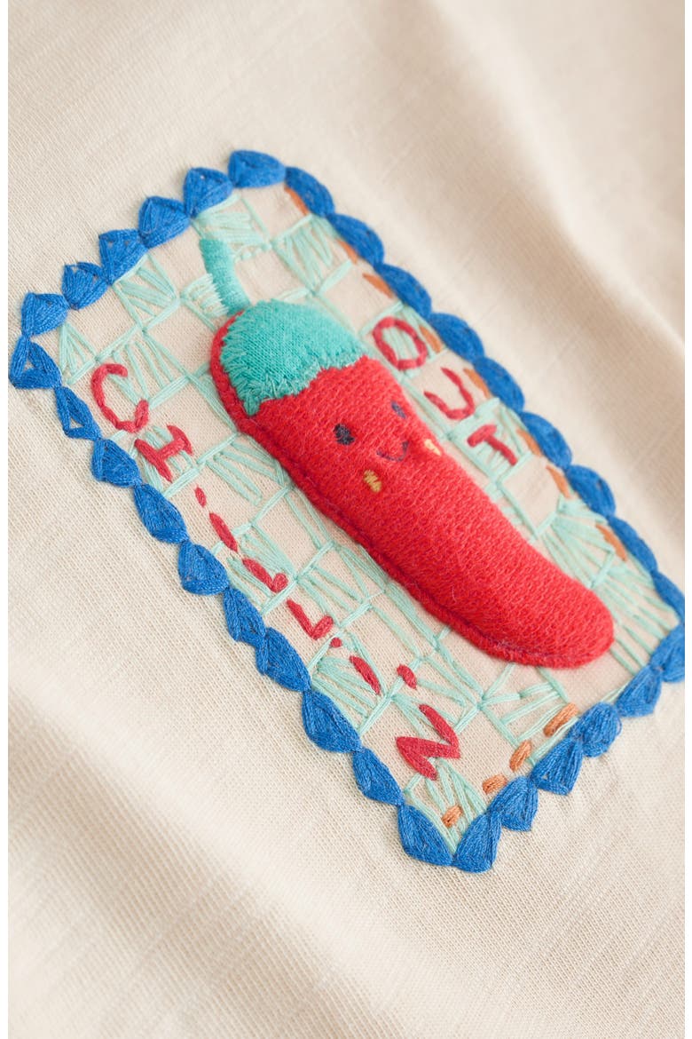 Chilli Appliqué T-Shirt & Shorts Set, Alternate, color, NEUTRAL