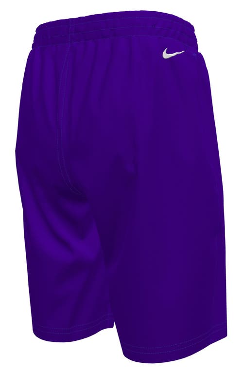 Nike Kids' 8" Volley Swim Trunks In Purple