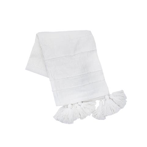 Barton White Throw Blanket