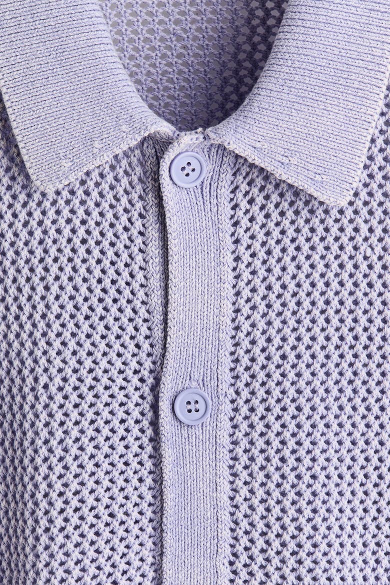 Relaxed Fit  Hole-knit Shirt, Alternate, color, Lilac