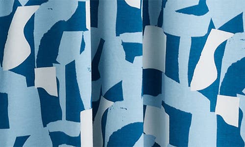 Seasalt Cornwall Veronica Geo Print Stretch Organic Cotton Jersey Midi Dress