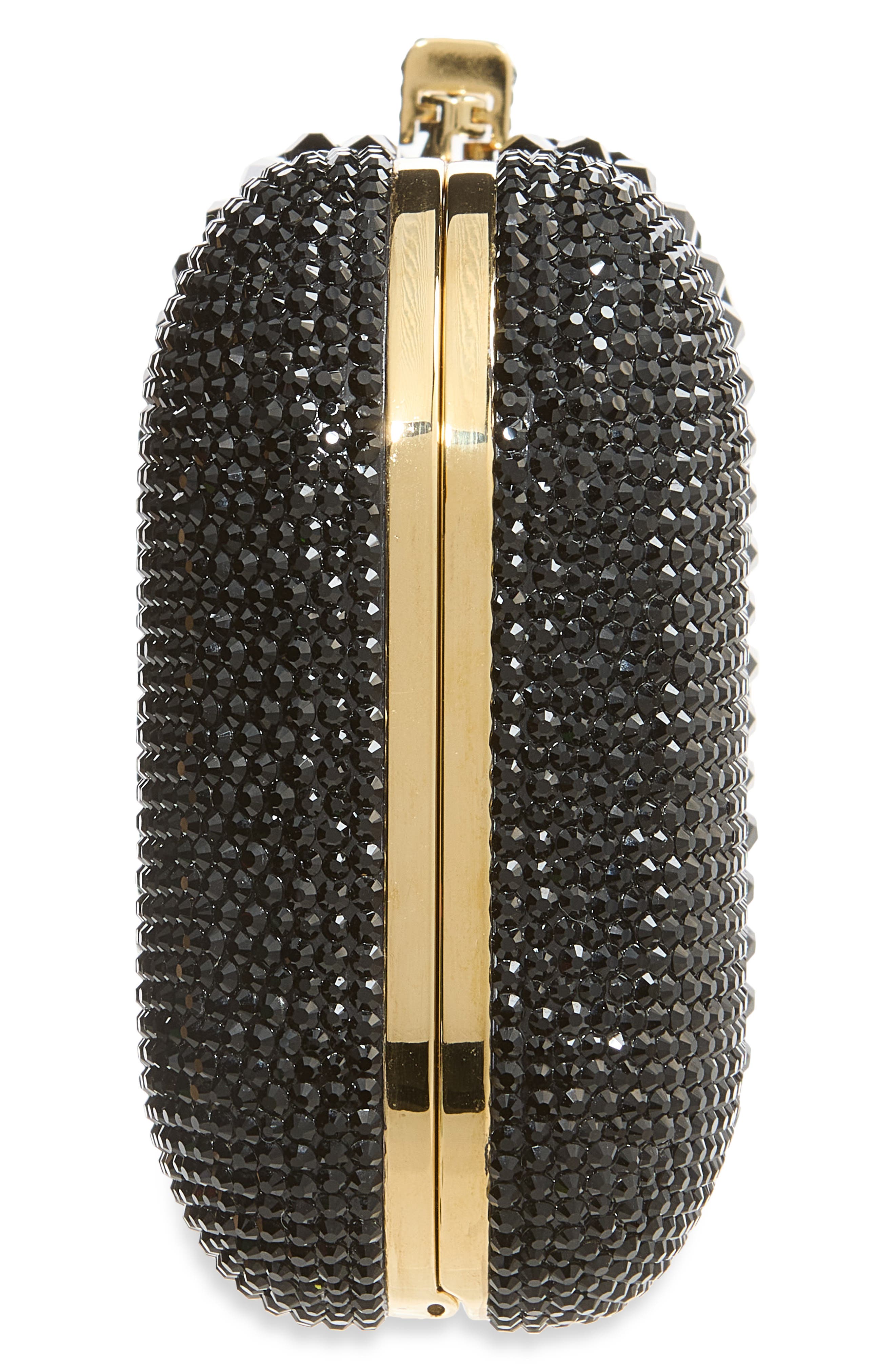 Long Slide Crystal Evening Bag, Alternate, color, CHAMAGNE JET