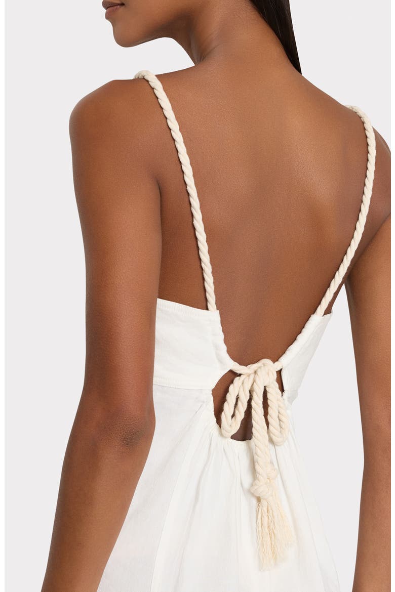 A-Line Linen Cover-Up Dress, Alternate, color, WHITE